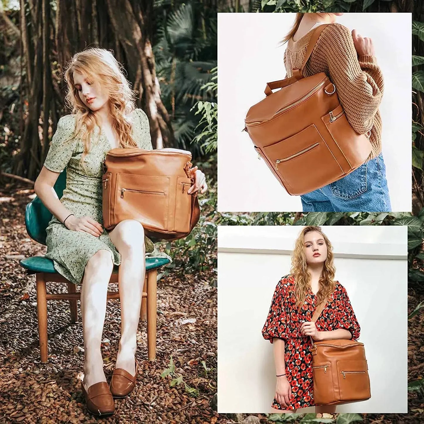 New Fashion PU Leather Mommy Bag – Stylish, Functional & Perfect for Moms on the Go!