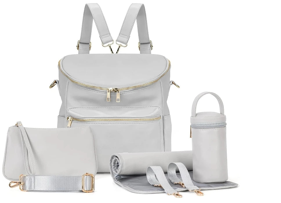 New Fashion PU Leather Mommy Bag – Stylish, Functional & Perfect for Moms on the Go!