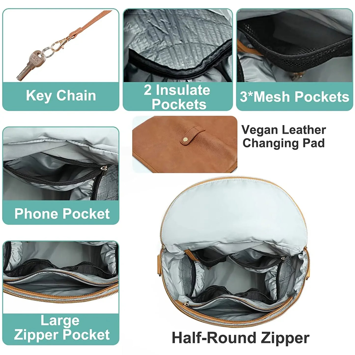 New Fashion PU Leather Mommy Bag – Stylish, Functional & Perfect for Moms on the Go!