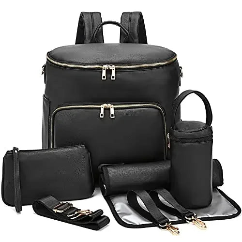 New Fashion PU Leather Mommy Bag – Stylish, Functional & Perfect for Moms on the Go!