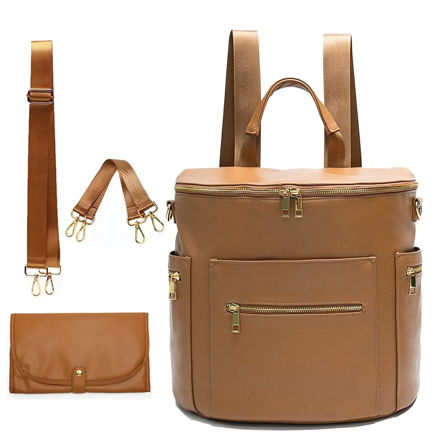New Fashion PU Leather Mommy Bag – Stylish, Functional & Perfect for Moms on the Go!