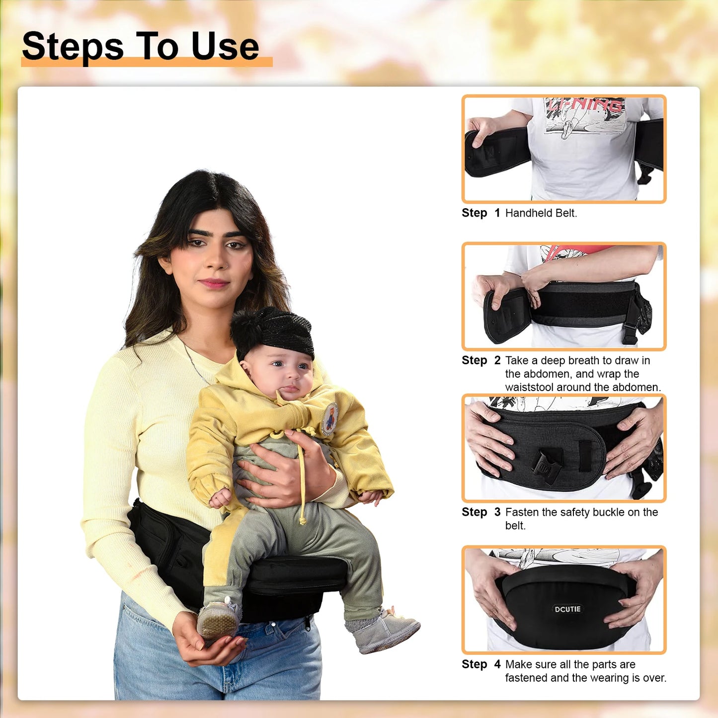 Ergonomic Baby Hip Carrier