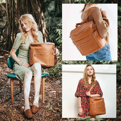 New Fashion PU Leather Mommy Bag – Stylish, Functional & Perfect for Moms on the Go!