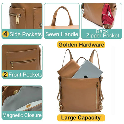 New Fashion PU Leather Mommy Bag – Stylish, Functional & Perfect for Moms on the Go!