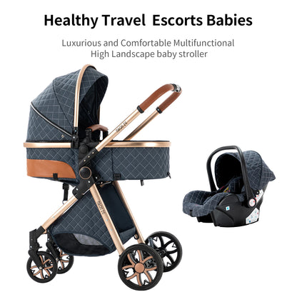 Luxury 3-in-1 Baby Travel Stroller – Style, Comfort & Versatility for Your Little One! - LIMITED OFFER