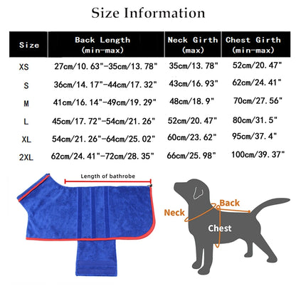 Luxurious Dog Bathrobe – Soft, Super Absorbent & Quick-Drying Comfort!