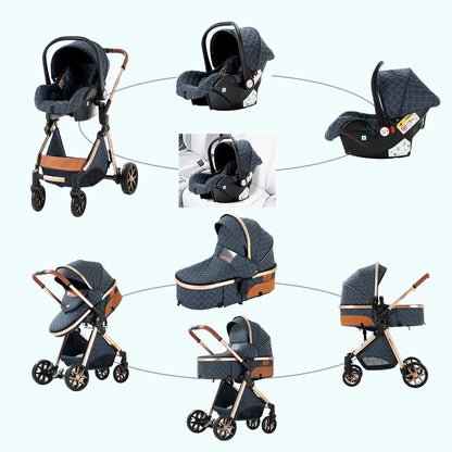 Luxury 3-in-1 Baby Travel Stroller – Style, Comfort & Versatility for Your Little One! - LIMITED OFFER