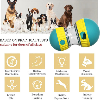Rolling Treat Dispenser for Dogs – Tough Puzzle Toy for Enrichment & Brain Training