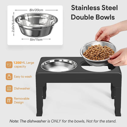 Multi Heights Folding Feeder – Adjustable Raised Dog Bowls for Every Dog!
