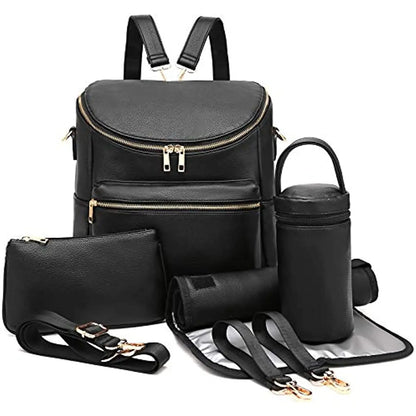 New Fashion PU Leather Mommy Bag – Stylish, Functional & Perfect for Moms on the Go!