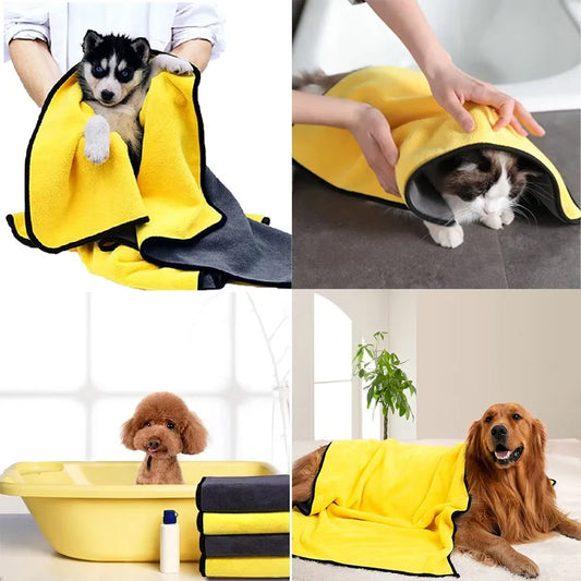 Quick-Drying Dog Towels – Soft, Absorbent & Perfect for Pet Care!