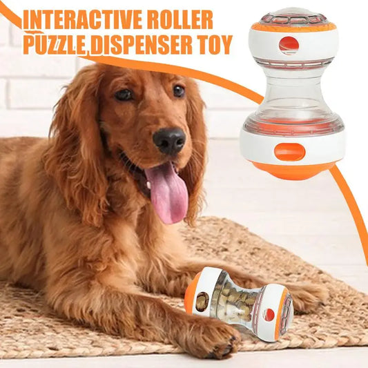 Rolling Treat Dispenser for Dogs – Tough Puzzle Toy for Enrichment & Brain Training