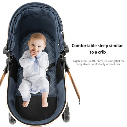 Luxury 3-in-1 Baby Travel Stroller – Style, Comfort & Versatility for Your Little One! - LIMITED OFFER