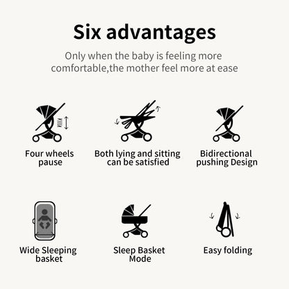 Luxury 3-in-1 Baby Travel Stroller – Style, Comfort & Versatility for Your Little One! - LIMITED OFFER