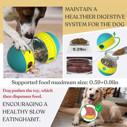 Rolling Treat Dispenser for Dogs – Tough Puzzle Toy for Enrichment & Brain Training